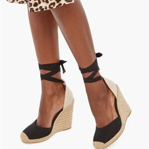 Shoedazzle Jenala Black Wedges Size 6 & 7